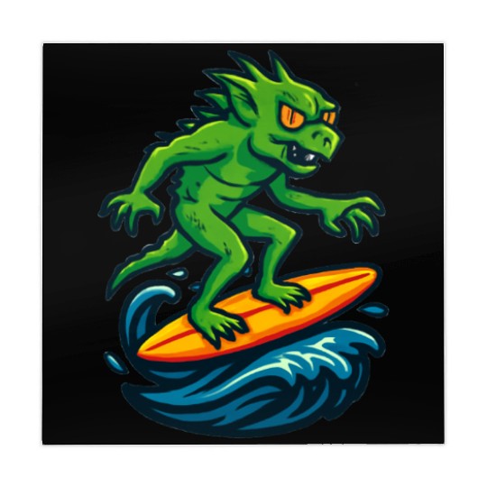 chupacabra surfing Mahjong Mats