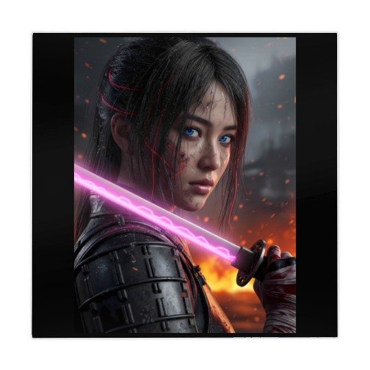 Cyberpunk Samurai Girl Mahjong Mats