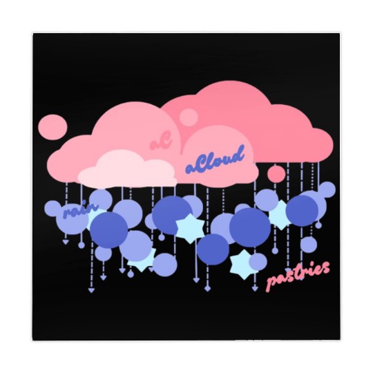 Pastel Rain Cloud with Star Accents Mahjong Mats