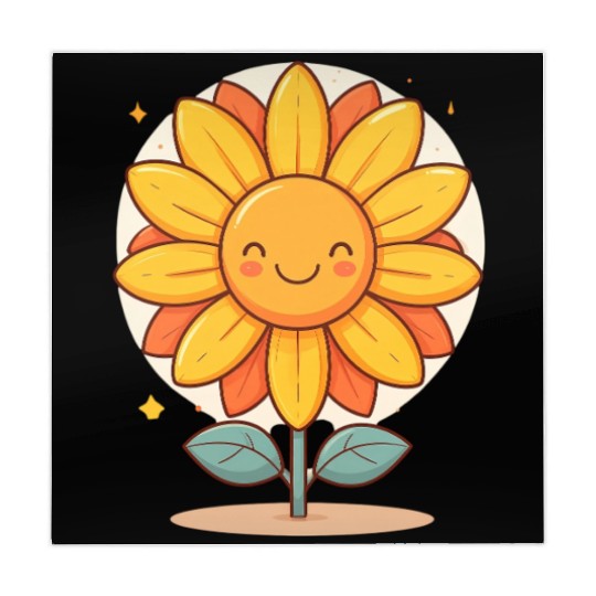 Smiling Kawaii Sunflower Mahjong Mats