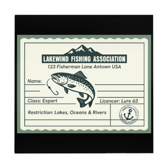 Fishing License PR Mahjong Mats