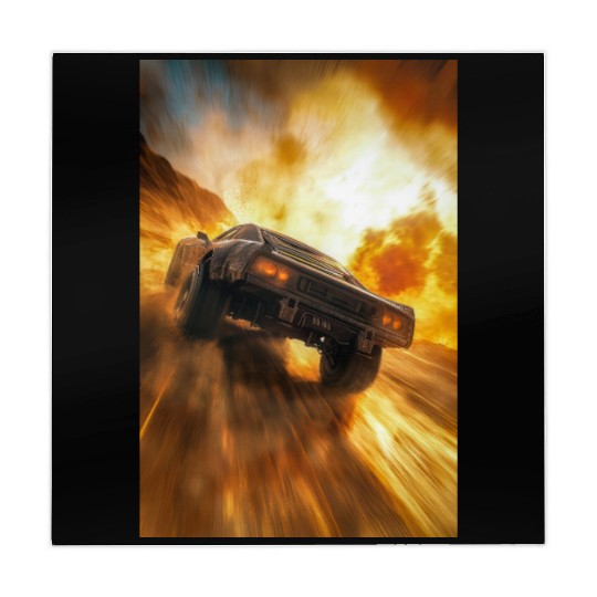 Muscle Car in Firestorm Drift Mahjong Mats
