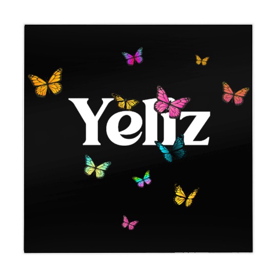 YELIZ - beautiful girl name with cute butterflies Mahjong Mats