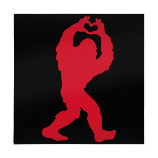 Bigfoot Heart Hands Silhouette Mahjong Mats