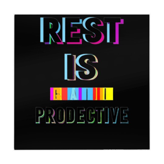 Rest is Creative and Colorful Typography Mahjong Mats