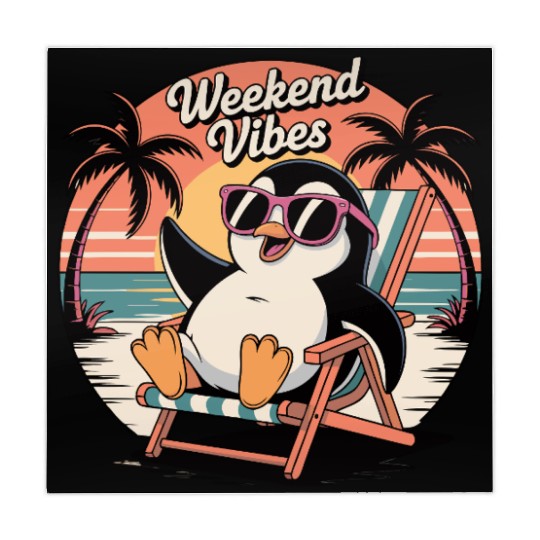 Chill Penguin Weekend Vibes Mahjong Mats