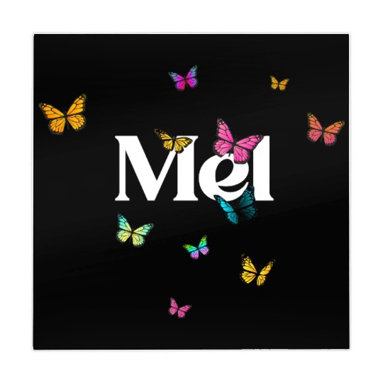 MEL - beautiful girl name with cute butterflies Mahjong Mats