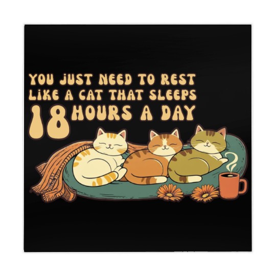 Relaxing Cat Nap Quote Design Mahjong Mats