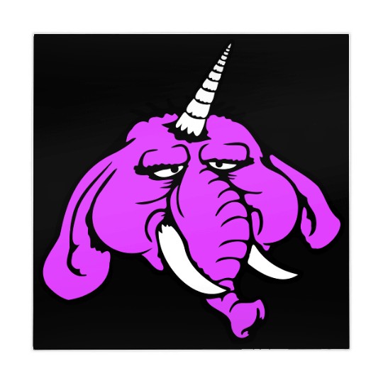 Unicorn Big Elephant Sitting Angry Sad Funny Cool Mahjong Mats