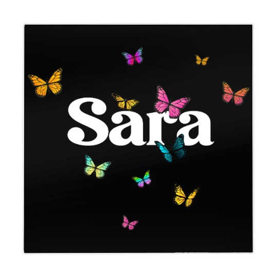 SARA - beautiful girl name with cute butterflies Mahjong Mats