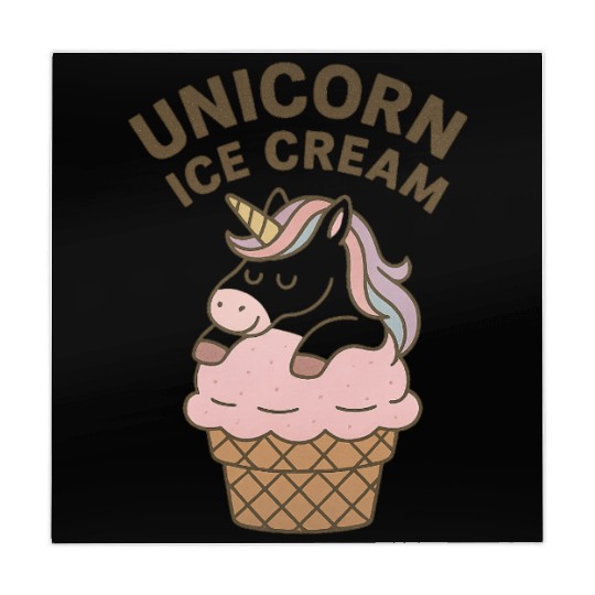 Unicorn Ice Cream Illustration Mahjong Mats