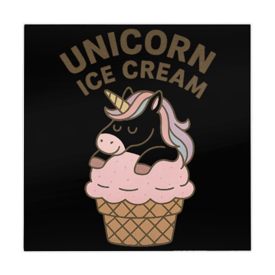 Unicorn Ice Cream Illustration Mahjong Mats
