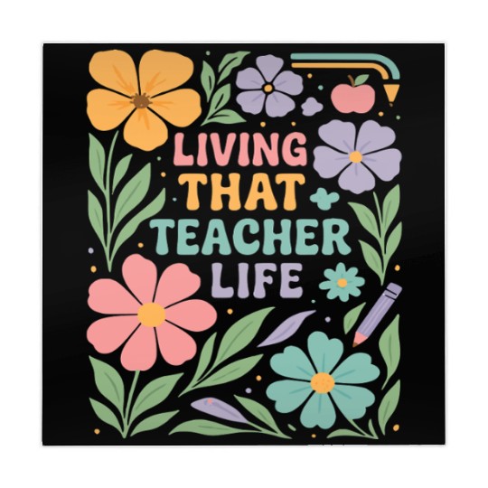 Floral Teacher Life Illustration Mahjong Mats