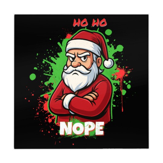 Ho Ho Nope – Grumpy Santa Art Mahjong Mats