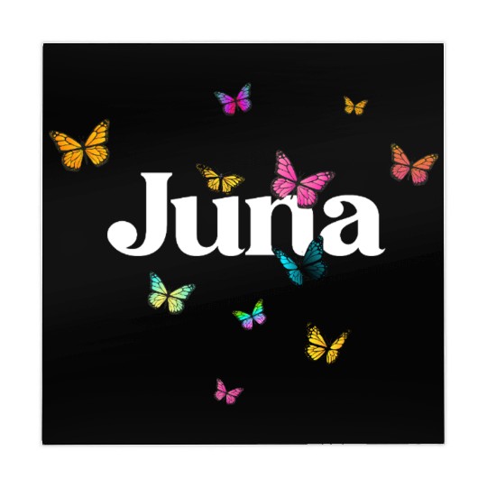 JUNA - beautiful girl name with cute butterflies Mahjong Mats