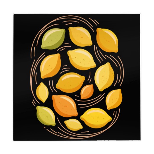 Lemon Pattern for Citrus Lovers Mahjong Mats