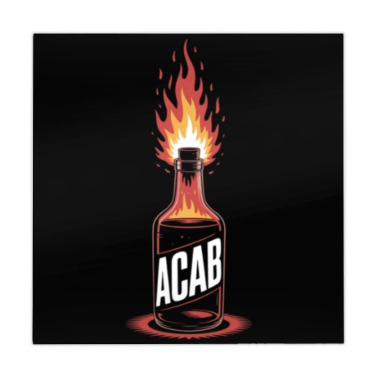 Fiery ACAB Bottle Illustration Mahjong Mats