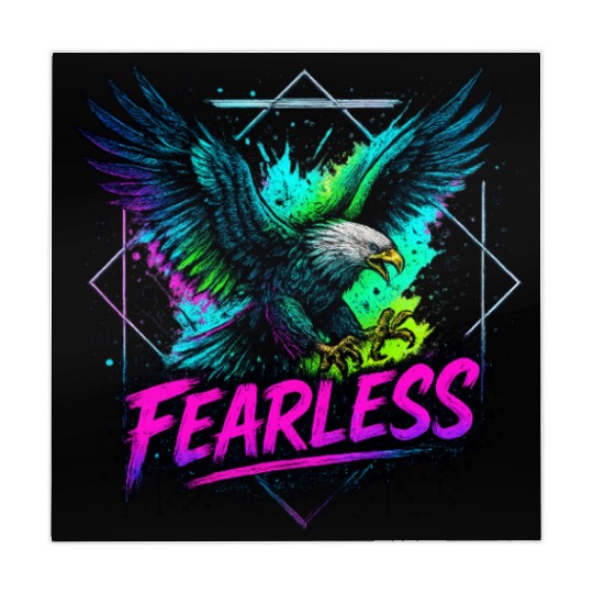 Fearless Eagle Neon Design Mahjong Mats