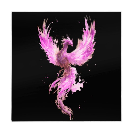 Celestial Phoenix Watercolor Illustration Mahjong Mats