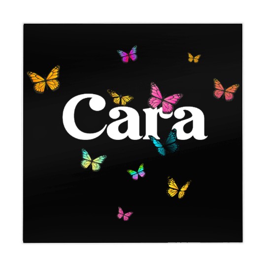 CARA - beautiful girl name with cute butterflies Mahjong Mats