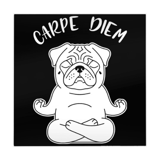 Peaceful Pug Meditation Mahjong Mats