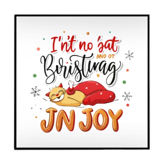 Festive Cat Joy Christmas Design Mahjong Mats