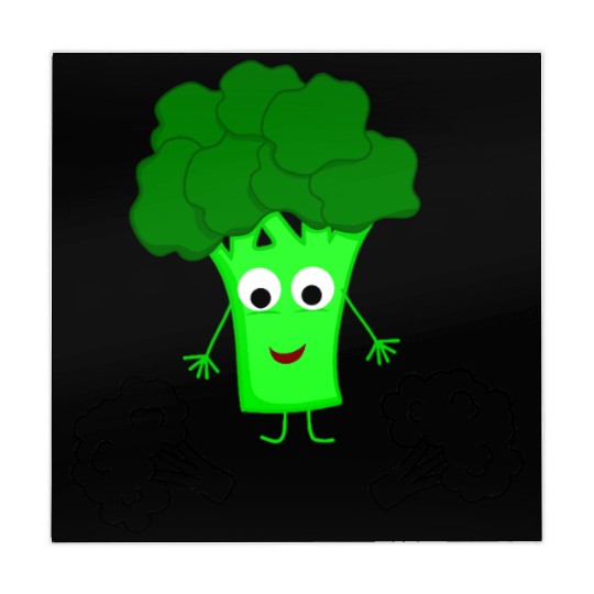 Whimsical Broccoli Character Design Mahjong Mats