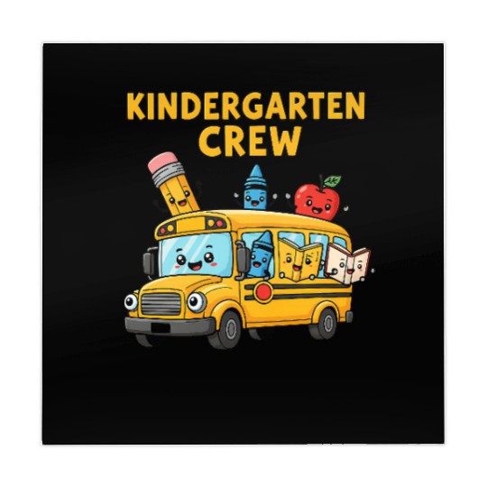 Kindergarten Crew School Bus Illustration Mahjong Mats