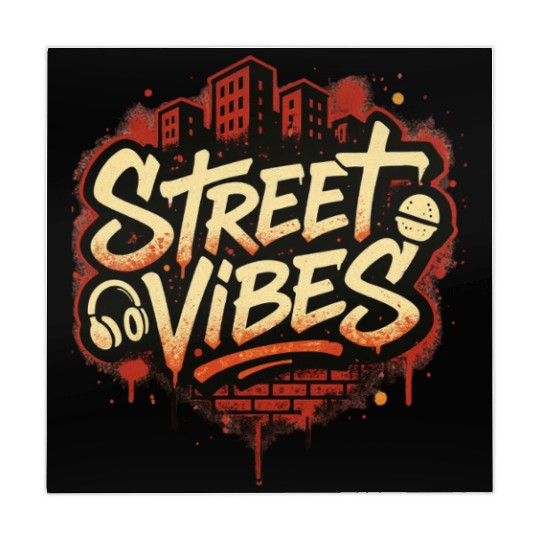 Street Vibes Graffiti Logo – Urban Hip Hop Style Mahjong Mats