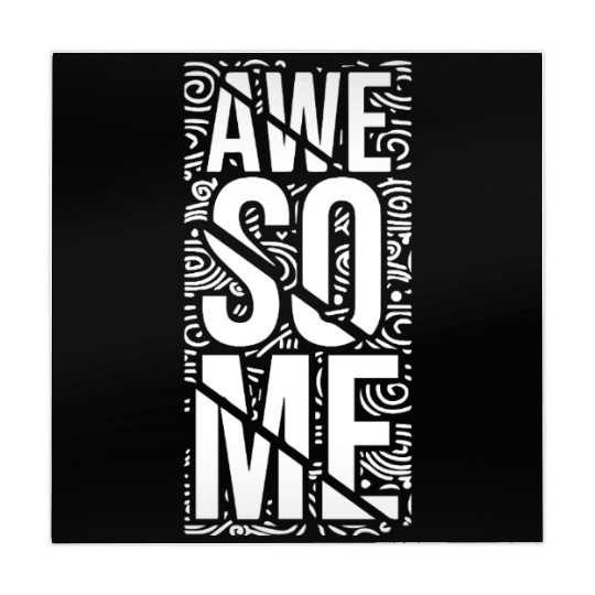 Vintage Awe So Me Typography Design Mahjong Mats