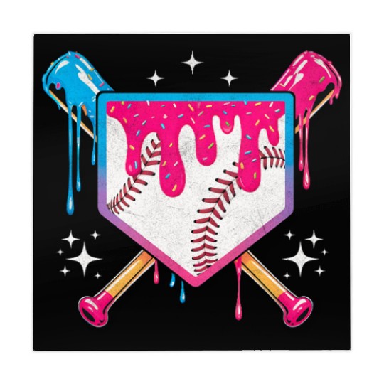 Colorful Baseball Bat Shield Design Mahjong Mats