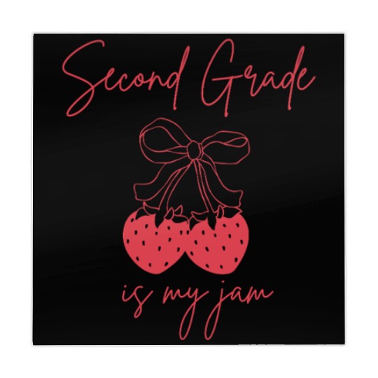 Funny Strawberry Second Grade Teacher Women Back Mahjong Mats