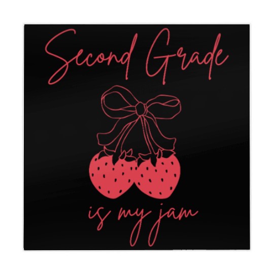 Funny Strawberry Second Grade Teacher Women Back Mahjong Mats