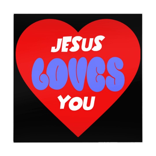Jesus Loves You Heart Design Mahjong Mats
