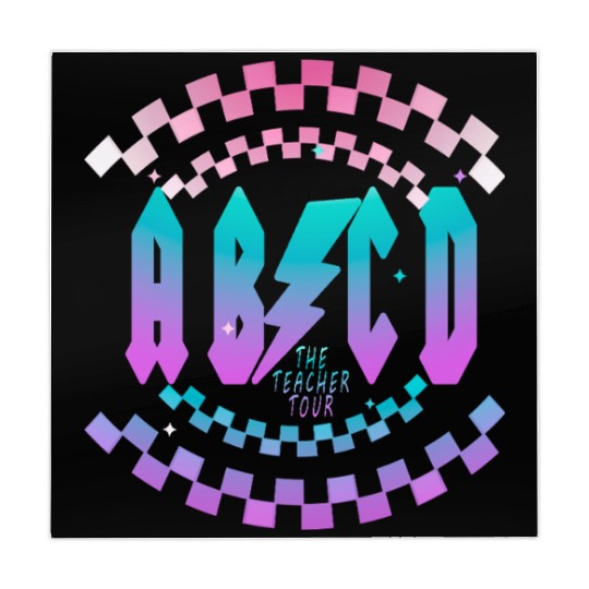 Retro Teacher Tour gift for Teacher, ABCD Teacher Mahjong Mats