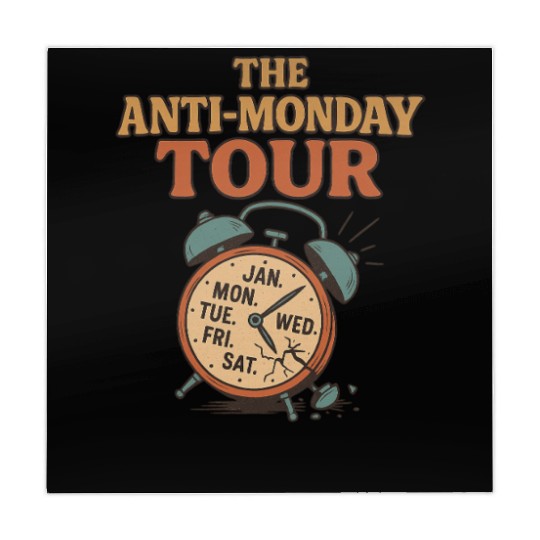 The Anti-Monday Tour Vintage Alarm Clock Retro Mahjong Mats