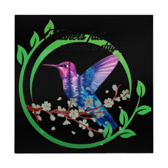 Vibrant Hummingbird and Blossoms Design Mahjong Mats