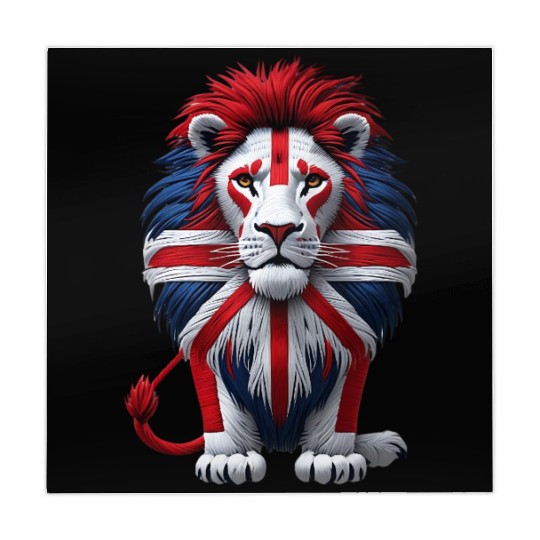British Lion with Union Jack Flag Graphic Design Mahjong Mats
