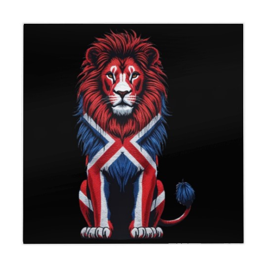 British Lion with Union Jack Flag Bold Art Design Mahjong Mats