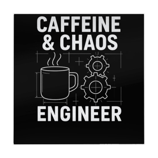 Caffeine & Chaos Engineer - Funny Coffee Tech Gift Mahjong Mats