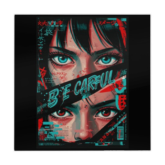 Cyberpunk Eyes Art Print Mahjong Mats