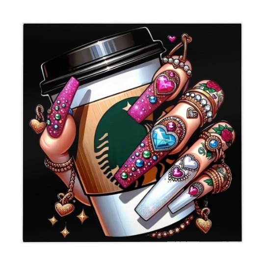 Colorful Heart Jewelry Coffee Mug Design Mahjong Mats