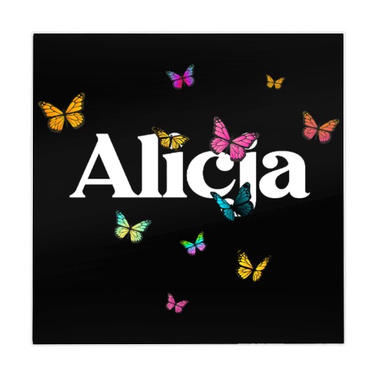 ALICJA - beautiful girl name with cute butterflies Mahjong Mats