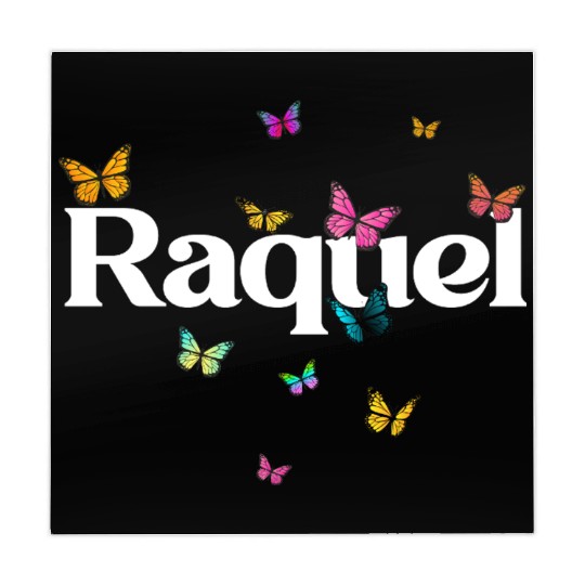RAQUEL - beautiful girl name with cute butterflies Mahjong Mats