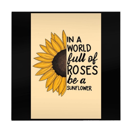 Sunflower and Roses Inspirational Quote Mahjong Mats