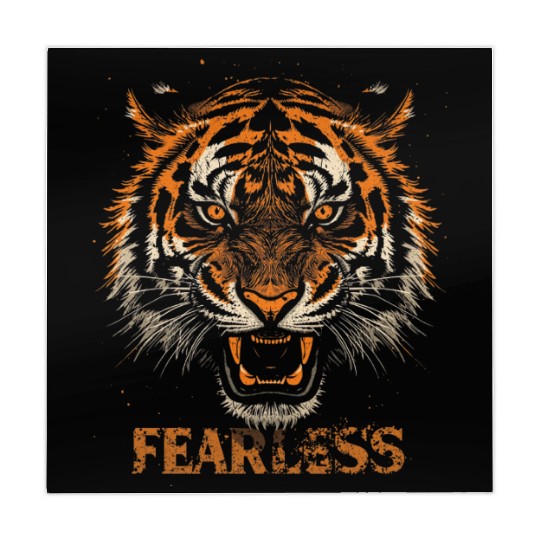 Fearless Tiger Expression Design Mahjong Mats