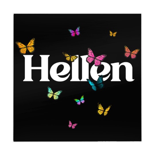 HELLEN - beautiful girl name with cute butterflies Mahjong Mats