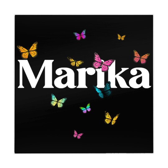 MARIKA - beautiful girl name with cute butterflies Mahjong Mats