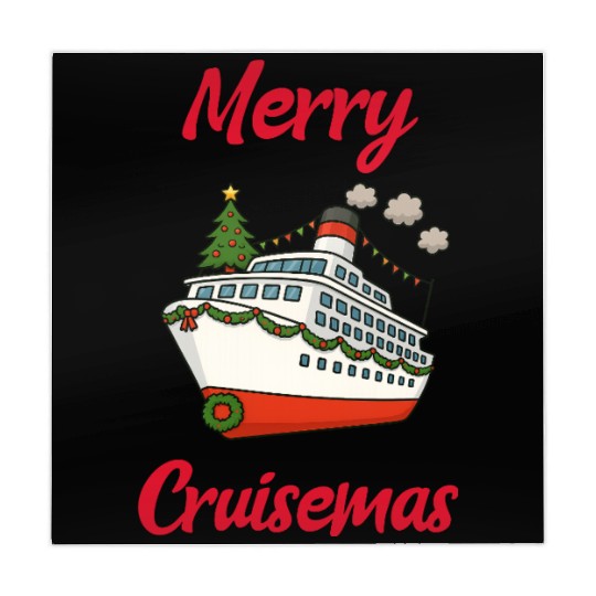 Festive Cruise Ship Christmas Design Mahjong Mats