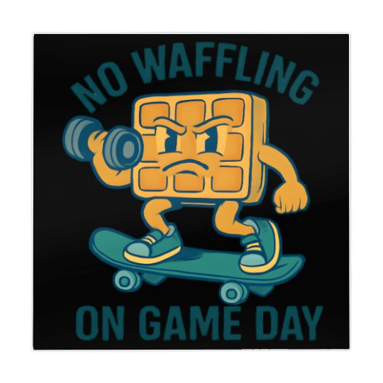 Waffle Character Skateboard Design Mahjong Mats